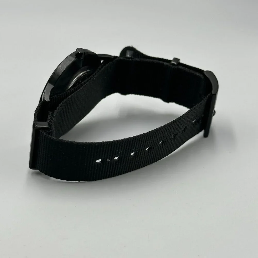 MVMT San Vicente Watch Women Black Nylon Slip Thru Band New Battery 10